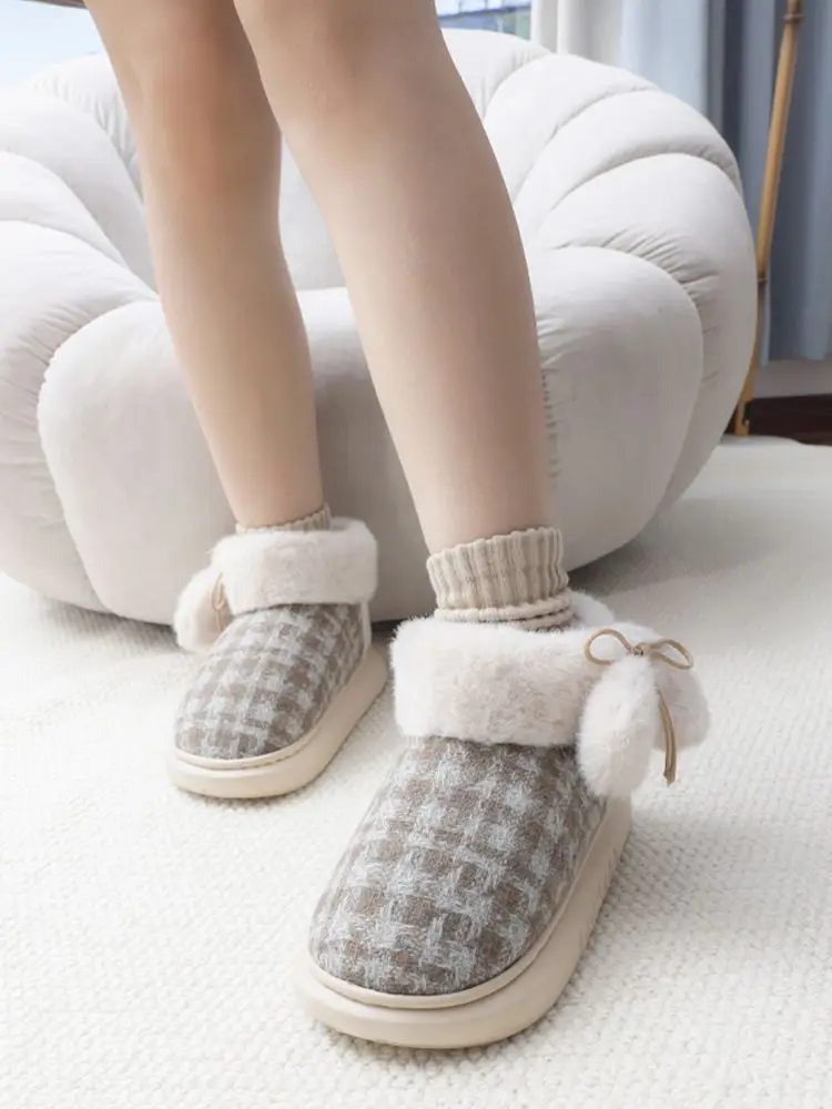 Women Winter Plush Warm Bag Heel Shoes — feature 17