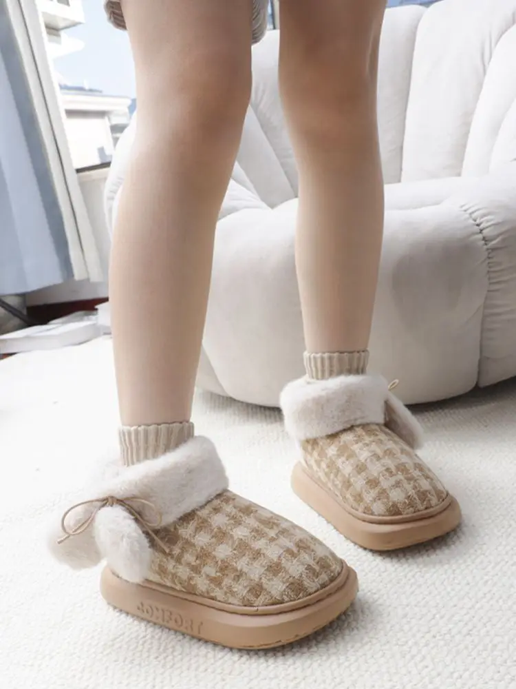 Women Winter Plush Warm Bag Heel Shoes — feature 2