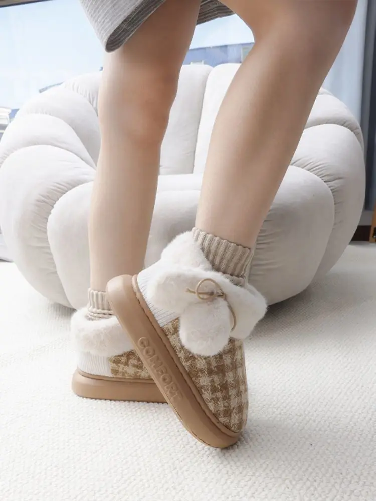 Women Winter Plush Warm Bag Heel Shoes — feature 3
