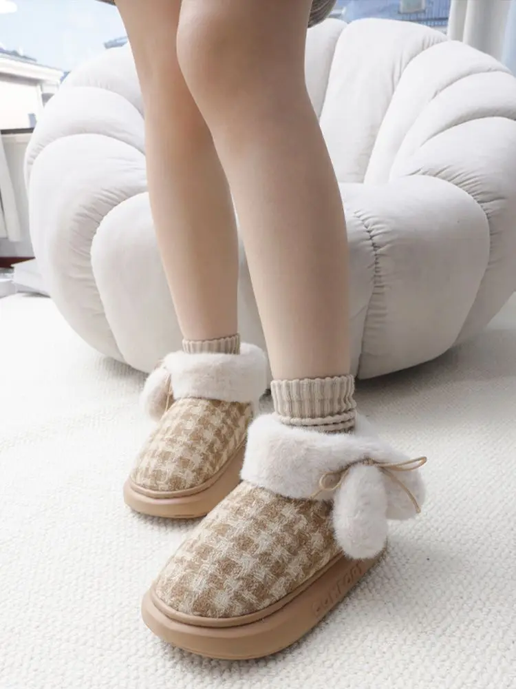 Women Winter Plush Warm Bag Heel Shoes — feature 4