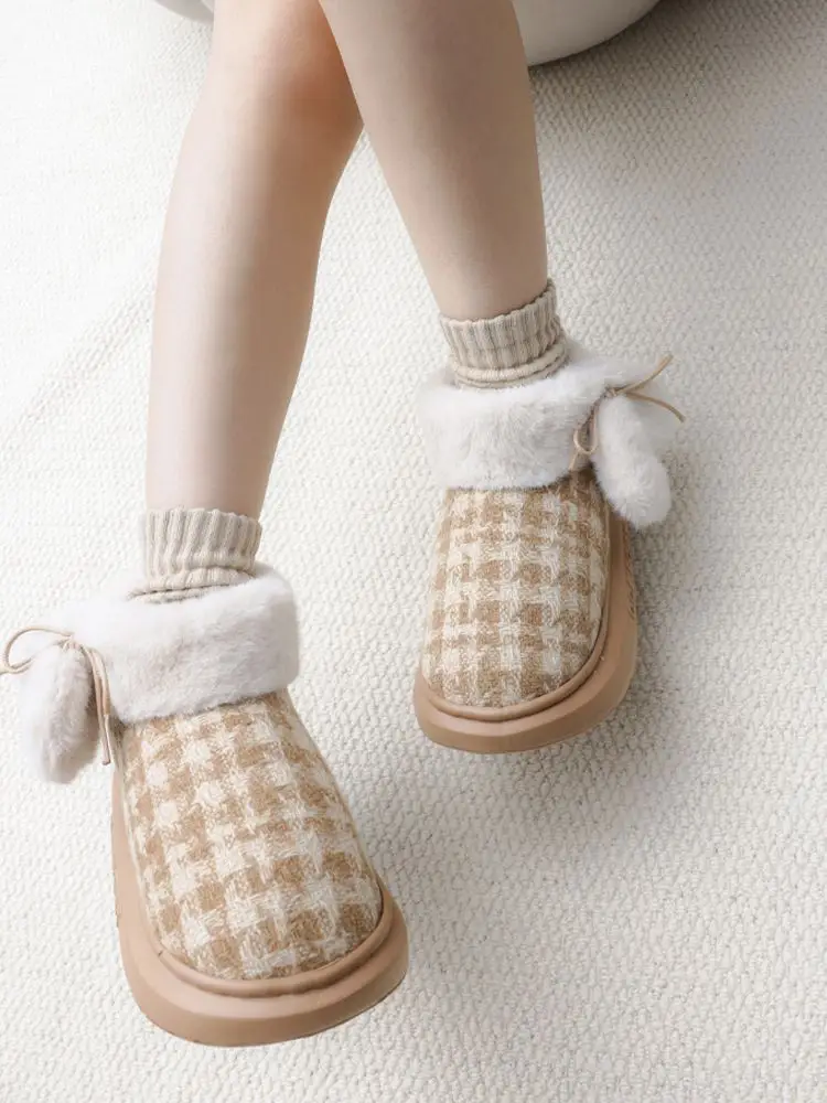 Women Winter Plush Warm Bag Heel Shoes — feature 5