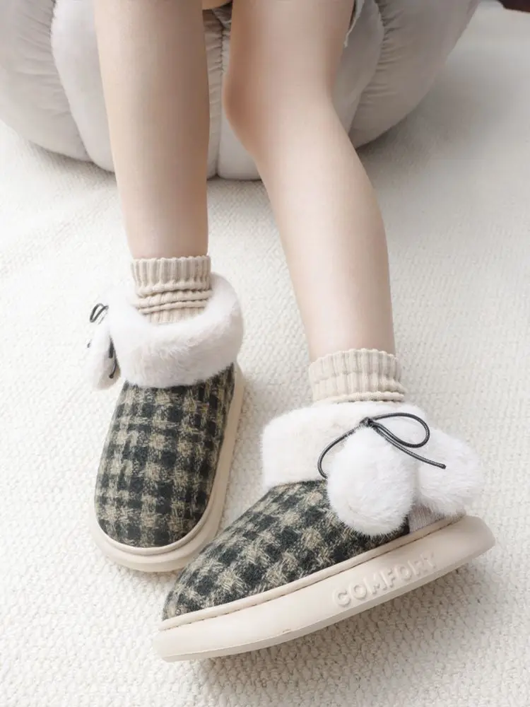 Women Winter Plush Warm Bag Heel Shoes — feature 9