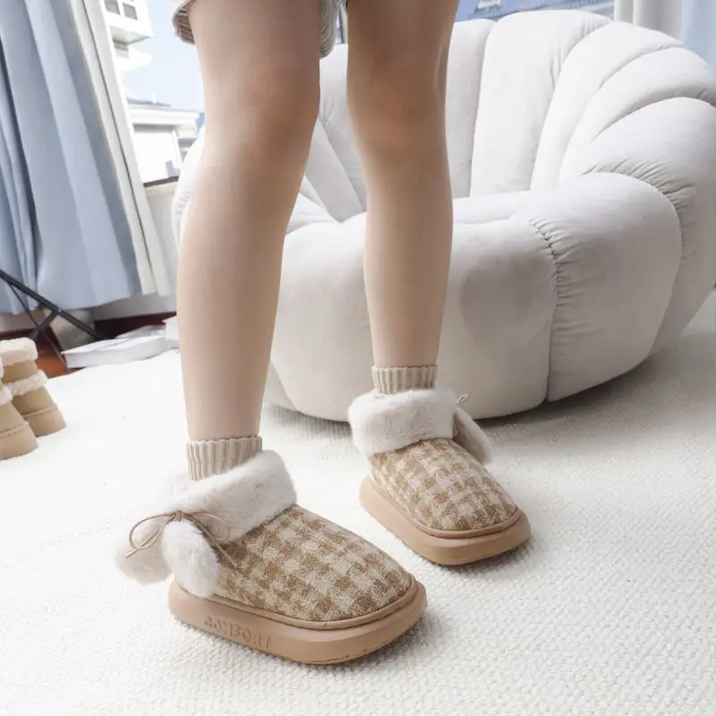 Women Winter Plush Warm Bag Heel Shoes