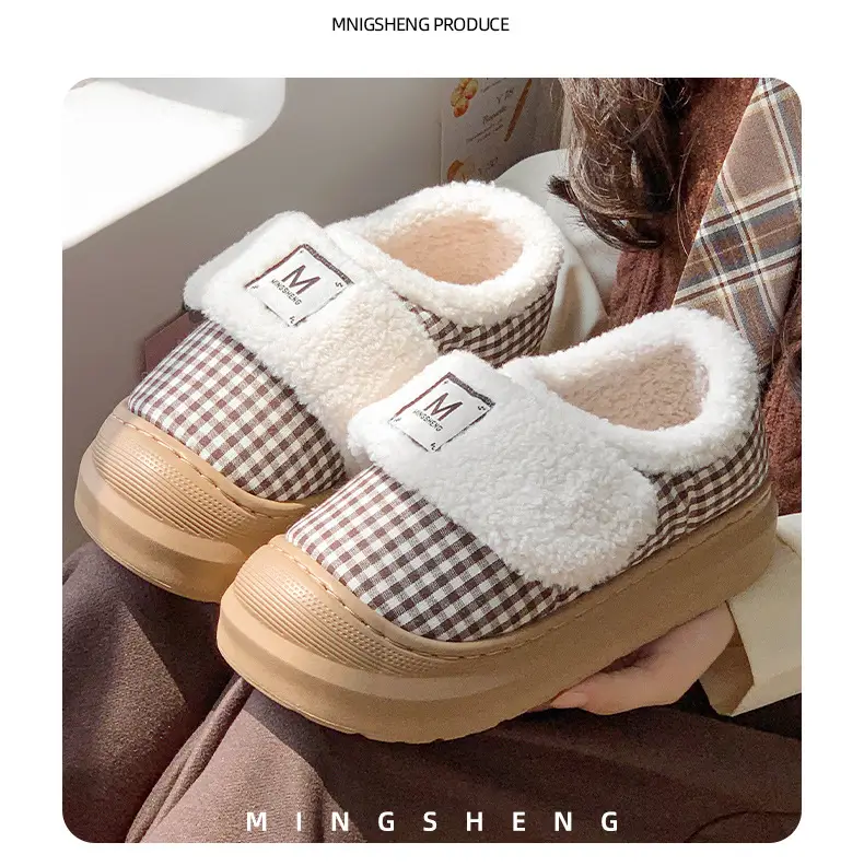 2025 Winter Women's Warm Mesh Slippers with Velcro — feature 13