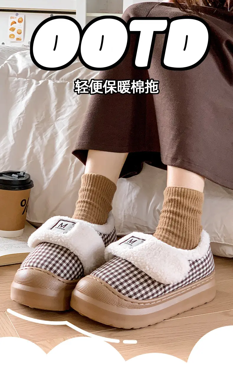 2025 Winter Women's Warm Mesh Slippers with Velcro — feature 8
