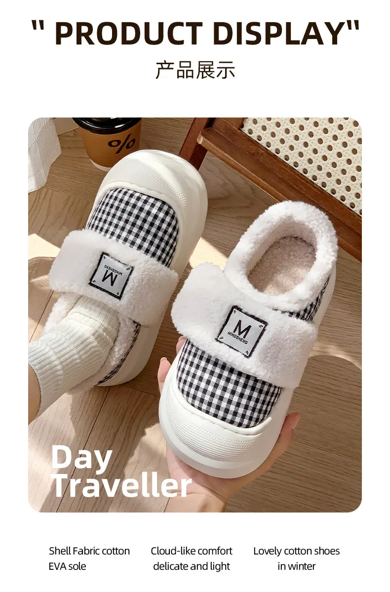 2025 Winter Women's Warm Mesh Slippers with Velcro — feature 9