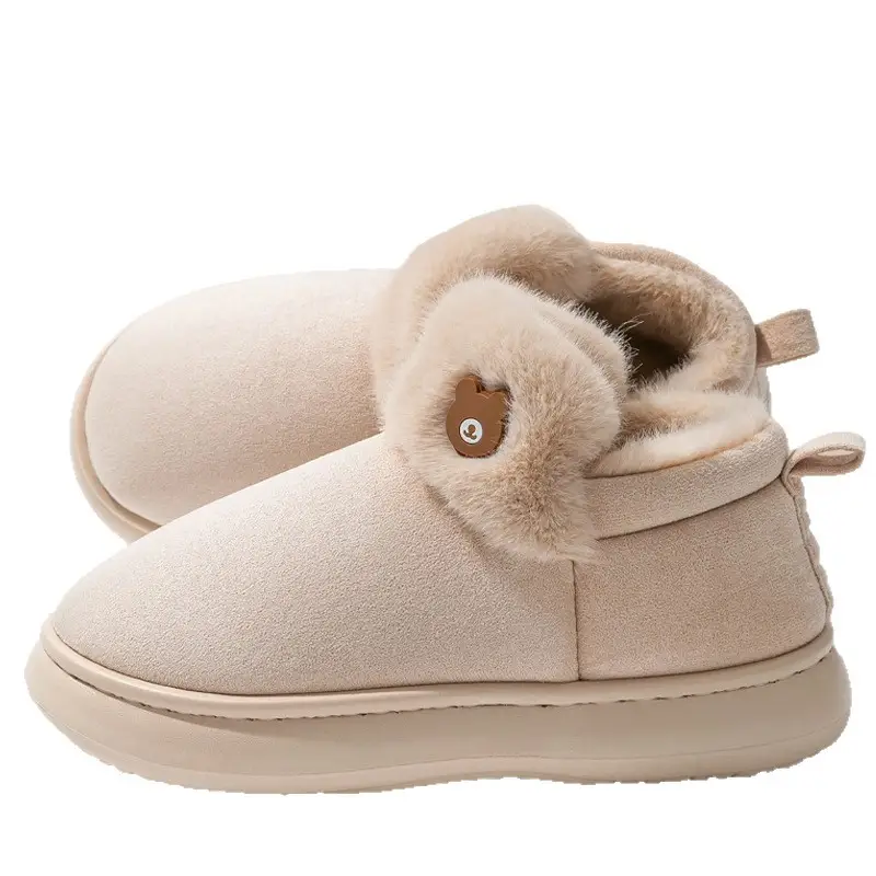 Cute Cotton Slippers for Women 2025 Autumn and Winter New Style Indoor Home Fleece-Lined Warm Outer Wear Non-Slip Bag Heel Cotton Shoes - Image 13