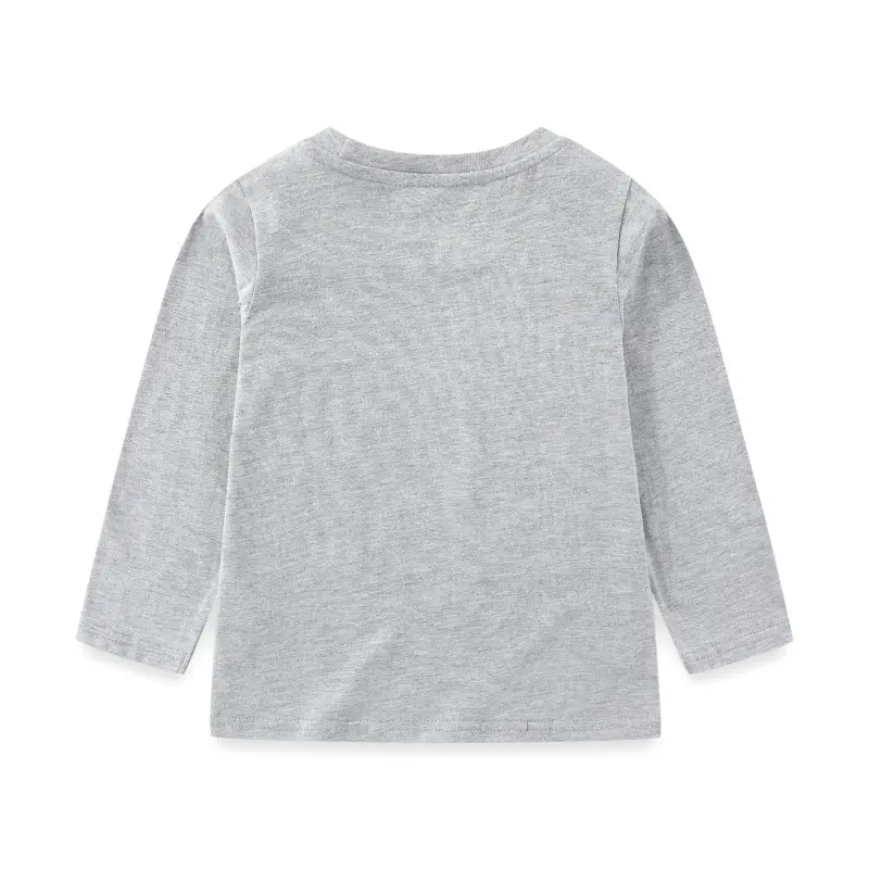 Kids Construction T-Shirt Grey Long Sleeve Baby Boy - Image 2