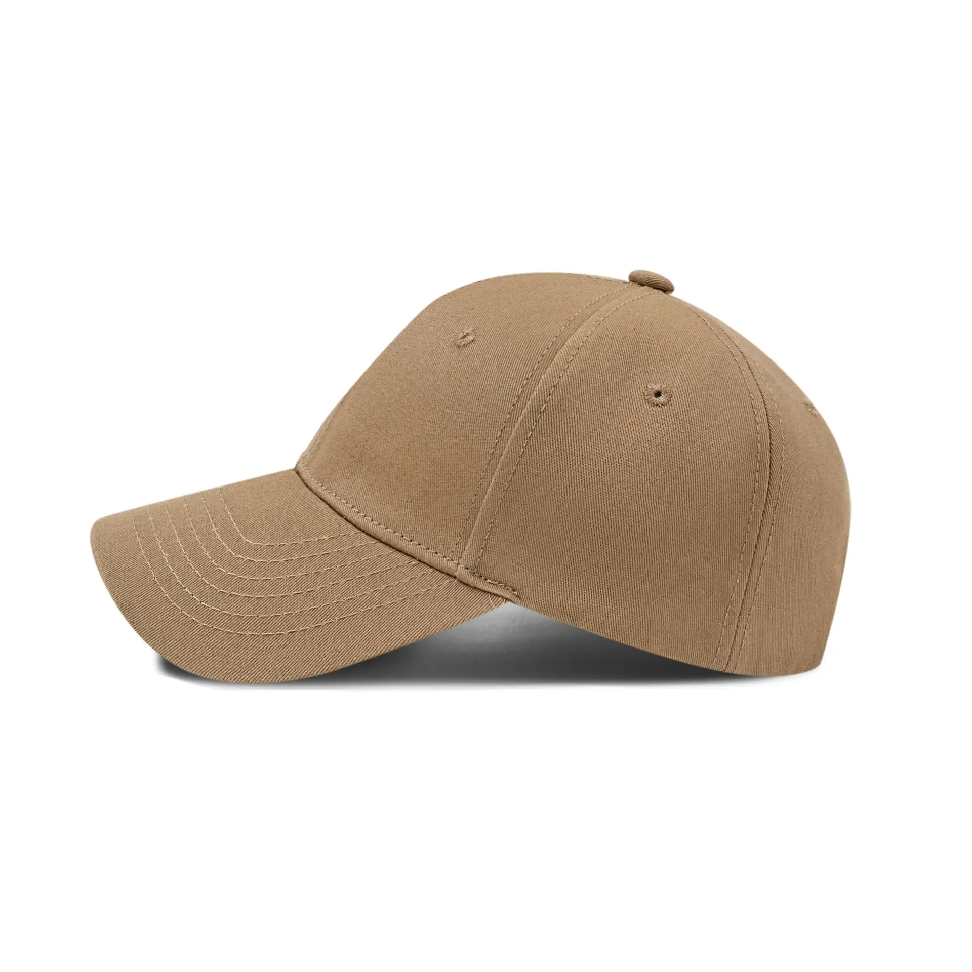 Men Tan Cotton Baseball Cap with Logo - Image 16