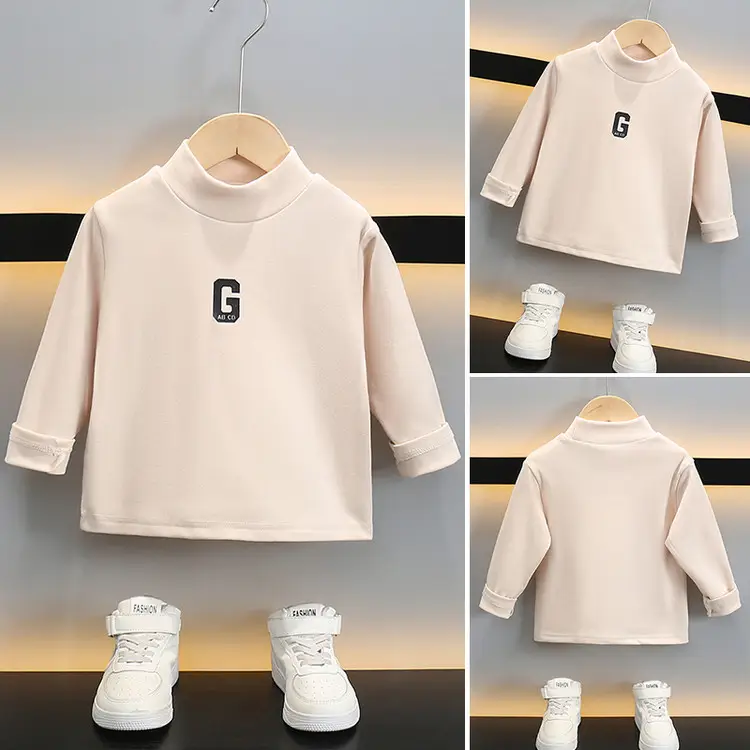 Boys Thermal Base Layer Shirt White Brown Long Sleeve — feature 24