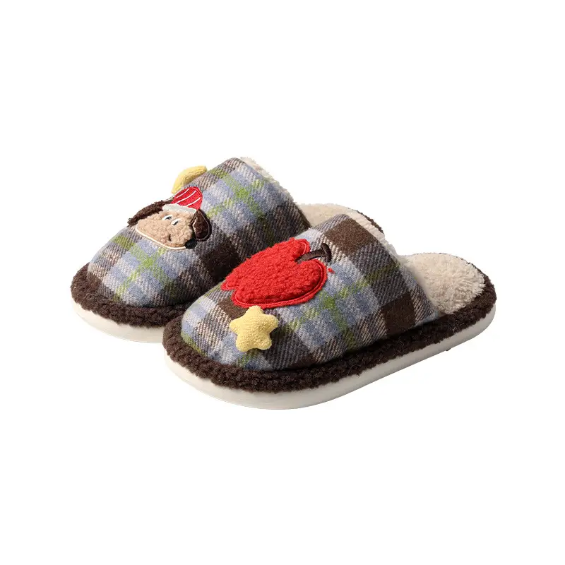 Christmas Tree Cotton Slippers Autumn and Winter Cartoon Cute Indoor Home Non-Slip Furry Slippers Winter Floor Cotton Slippers for Women - Image 7