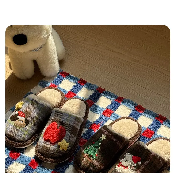 Christmas Tree Cotton Slippers Autumn and Winter Cartoon Cute Indoor Home Non-Slip Furry Slippers Winter Floor Cotton Slippers for Women — feature 11