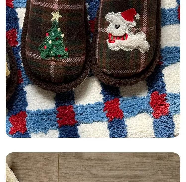 Christmas Tree Cotton Slippers Autumn and Winter Cartoon Cute Indoor Home Non-Slip Furry Slippers Winter Floor Cotton Slippers for Women — feature 16
