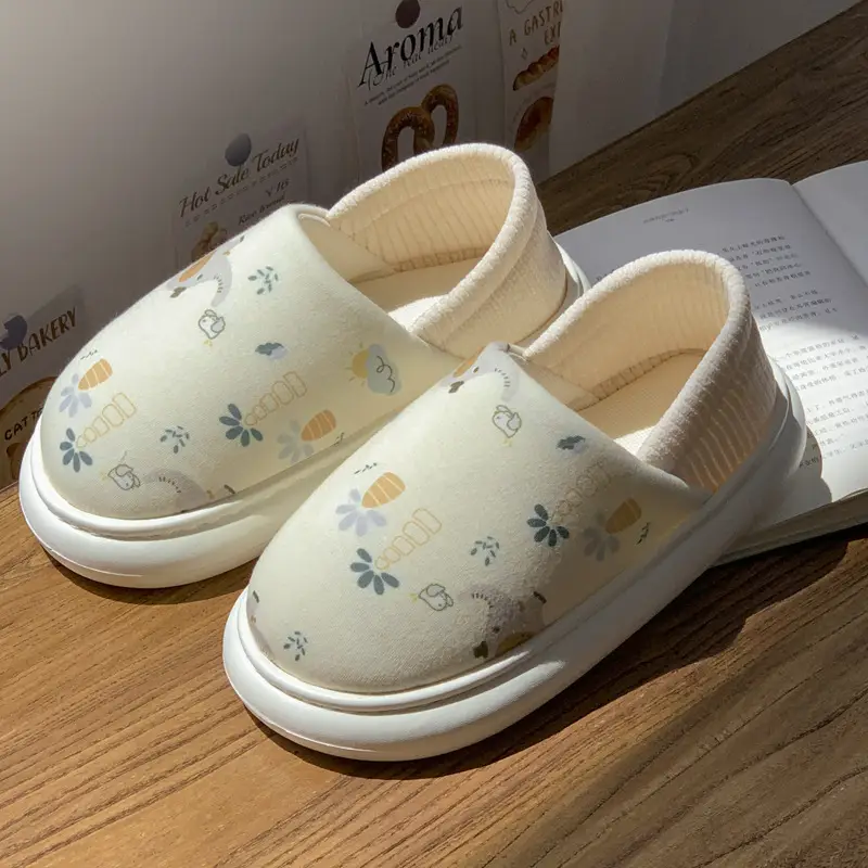 2025 Winter Cotton Slippers Women Warm Non-Slip Fleece Lined - Image 3