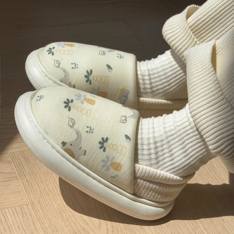 2025 Winter Cotton Slippers Women Warm Non-Slip Fleece Lined - Image 4