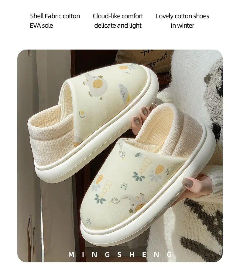 2025 Winter Cotton Slippers Women Warm Non-Slip Fleece Lined — feature 7