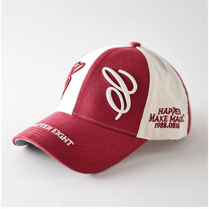 3D Embroidered Baseball Cap for Men Women Beige White - Image 7