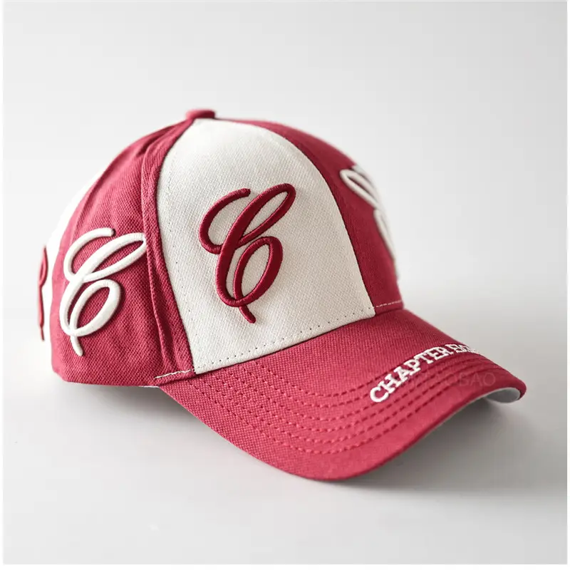 3D Embroidered Baseball Cap for Men Women Beige White - Image 8