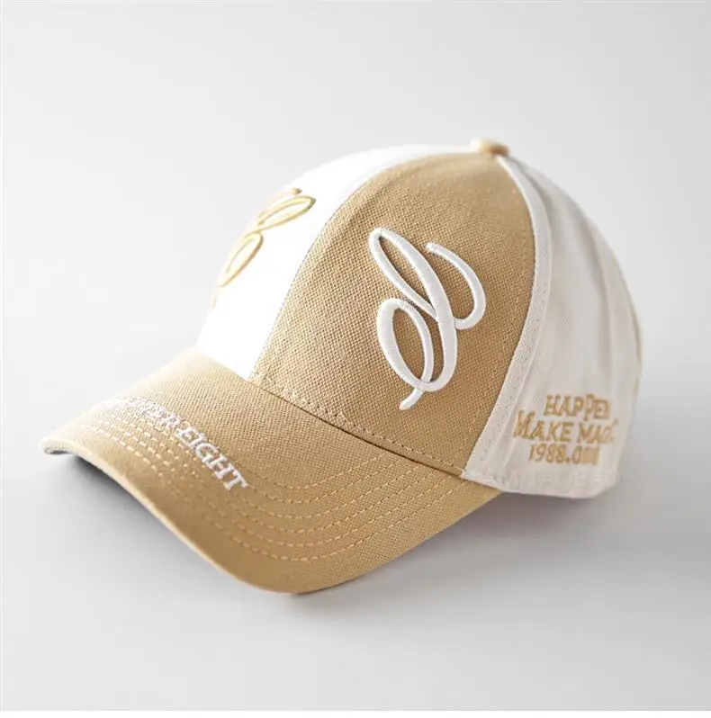 3D Embroidered Baseball Cap for Men Women Beige White — feature 5
