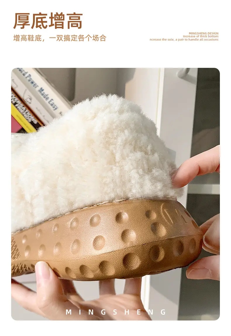 2025 Winter Fleece Bow Slippers for Men Women Warm Home Wear — feature 15