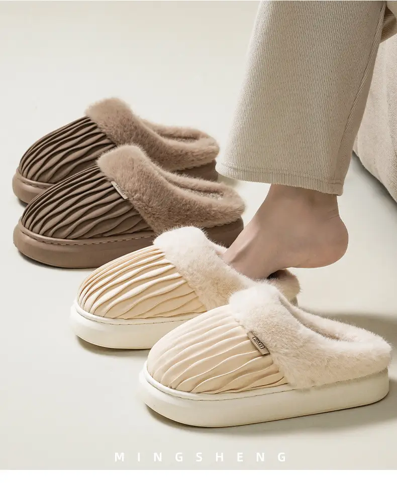2025 Winter Cotton Slippers Warm Thickened Men Women — feature 2