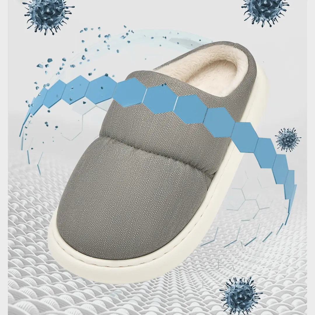 Cotton Slippers Men's Winter 2025 New Indoor Home Graphene Warm Antibacterial Slippers Comfortable Men's Autumn and Winter — feature 10