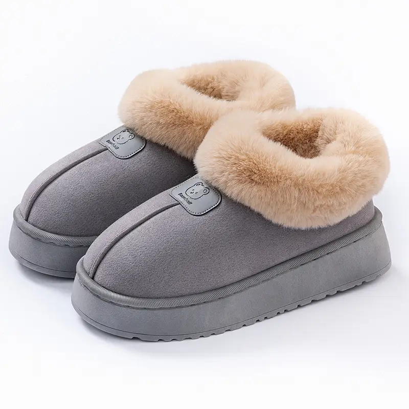 Women's Cotton Slippers with Heel Cover, Winter 2026 New Model, Indoor Home Use, Thick-Soled, Non-Slip, Outdoor Snow Boots for Women - Image 9