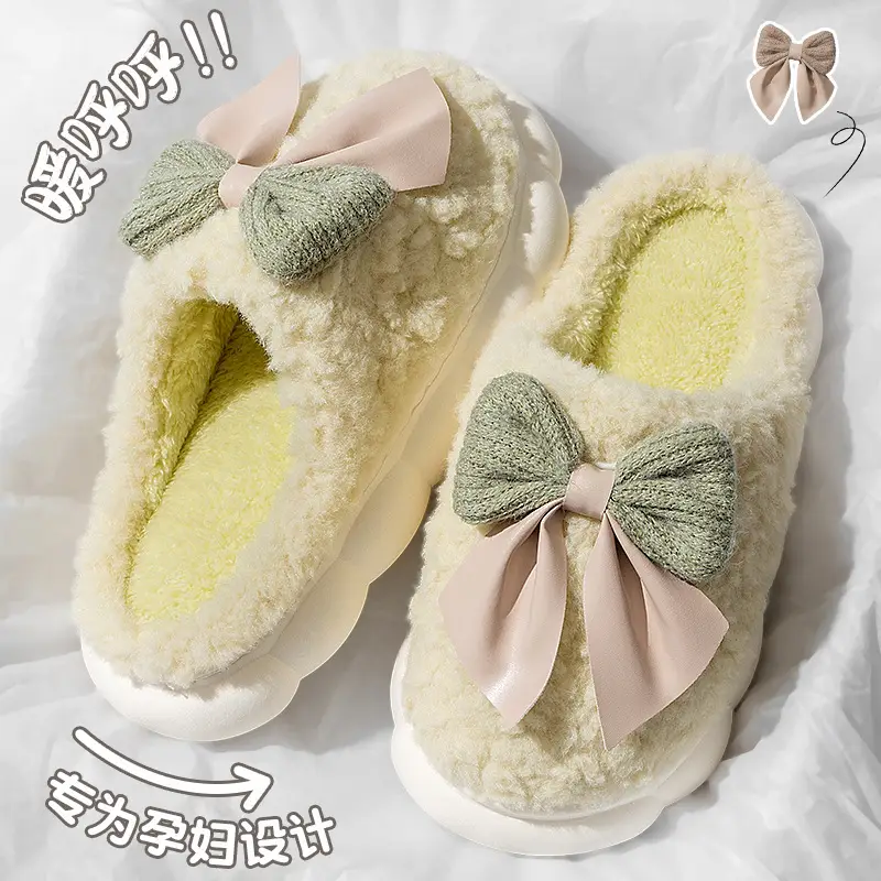 Thick-Soled Cotton Slippers for Women, Autumn and Winter 2025 New Indoor Home Warm Plus Plush Fur Heightening Anti-Slip Slippers - Image 7