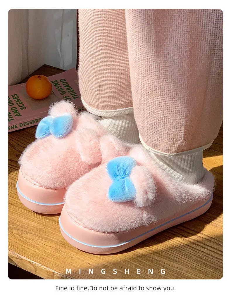 2025 Winter Plush Bow Slippers for Women — feature 10