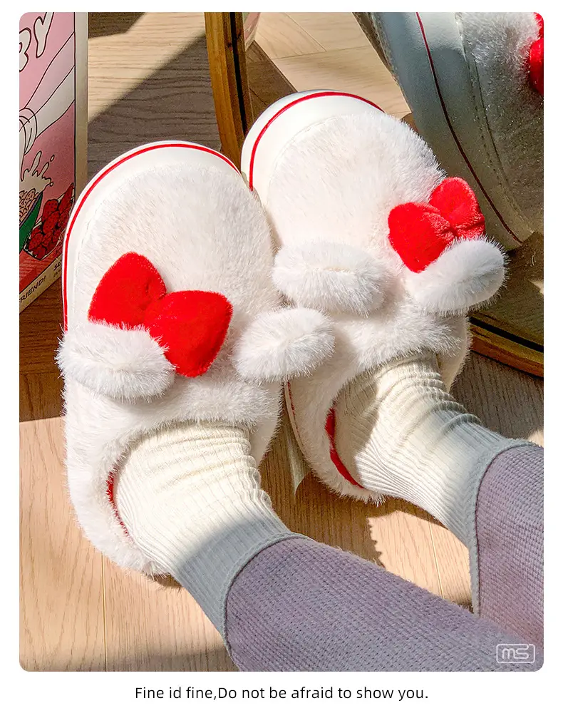 2025 Winter Plush Bow Slippers for Women — feature 13