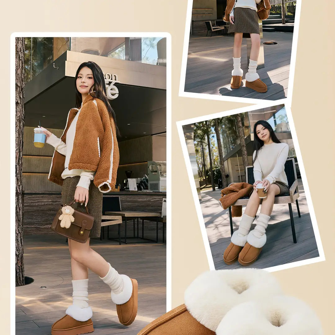 Winter Thick-Soled Cotton Slippers for Women, Fashionable and Versatile, Fleece-Lined, Thickeneded, Warm and Non-Shedding Snow Cotton Shoes — feature 9