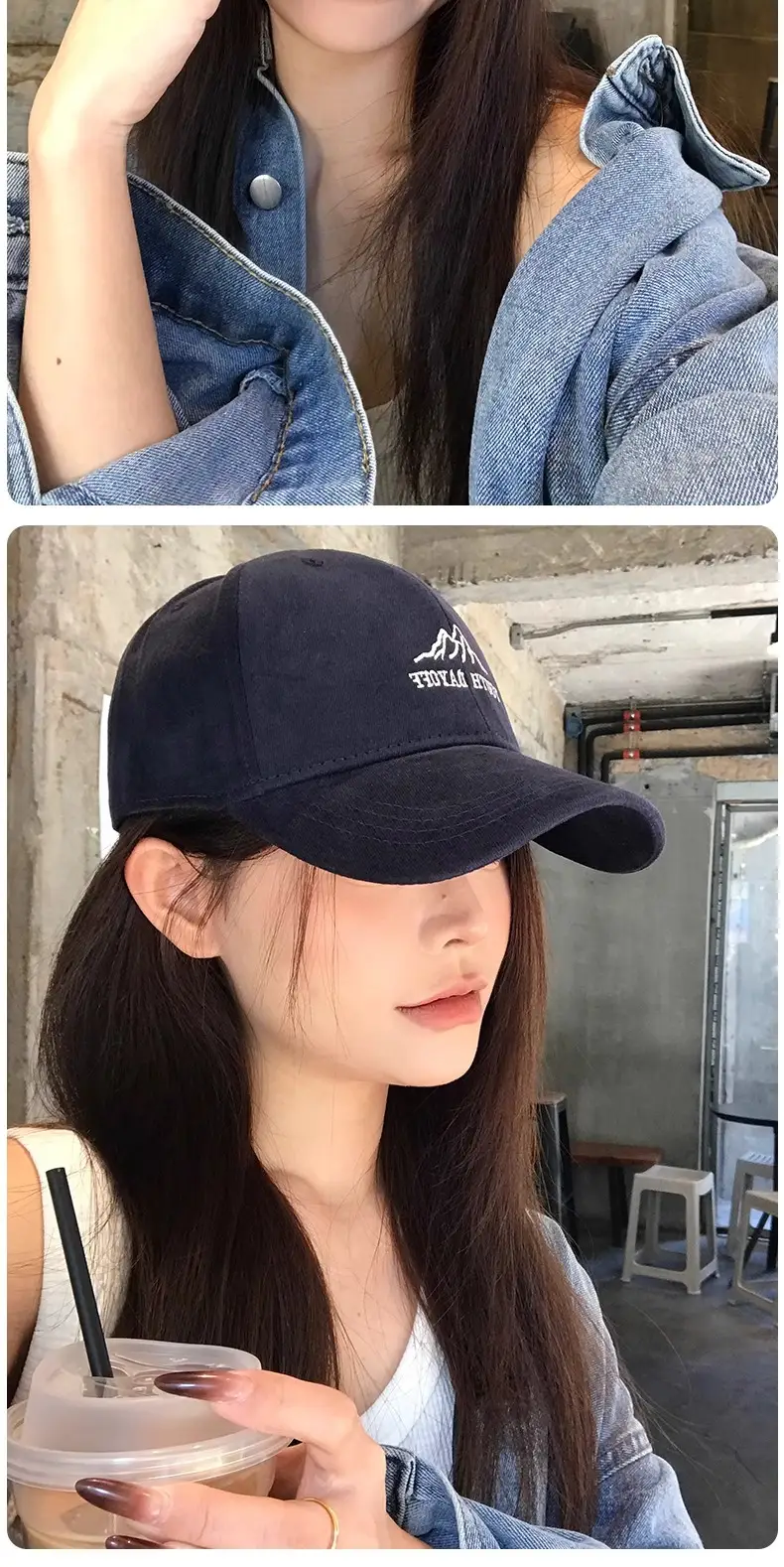 Women Embroidered Wide Brim Hat 2025 New Summer Baseball Cap — feature 8