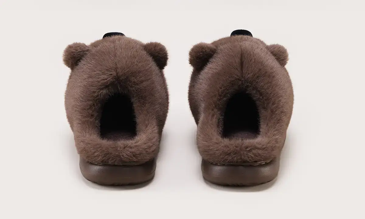 Brown Bear Design Women Winter Fleece Slippers — feature 28