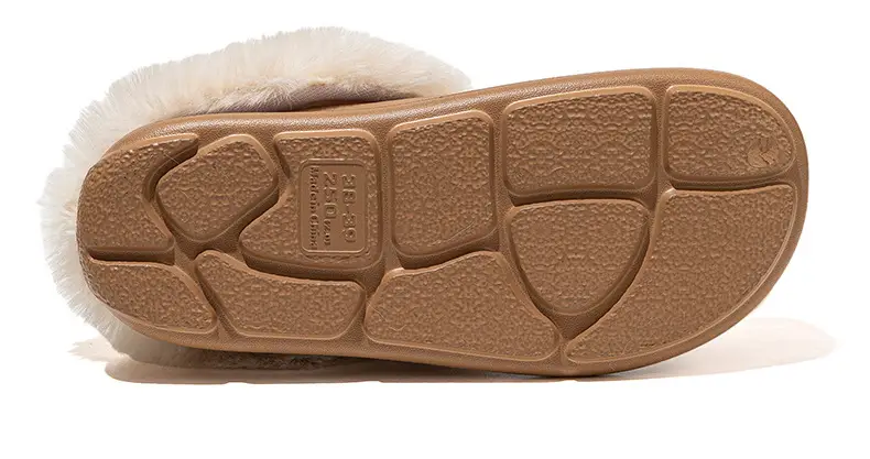 Women's Warm Wool Fluffy Slippers Black Brown Winter Home Wear — feature 17
