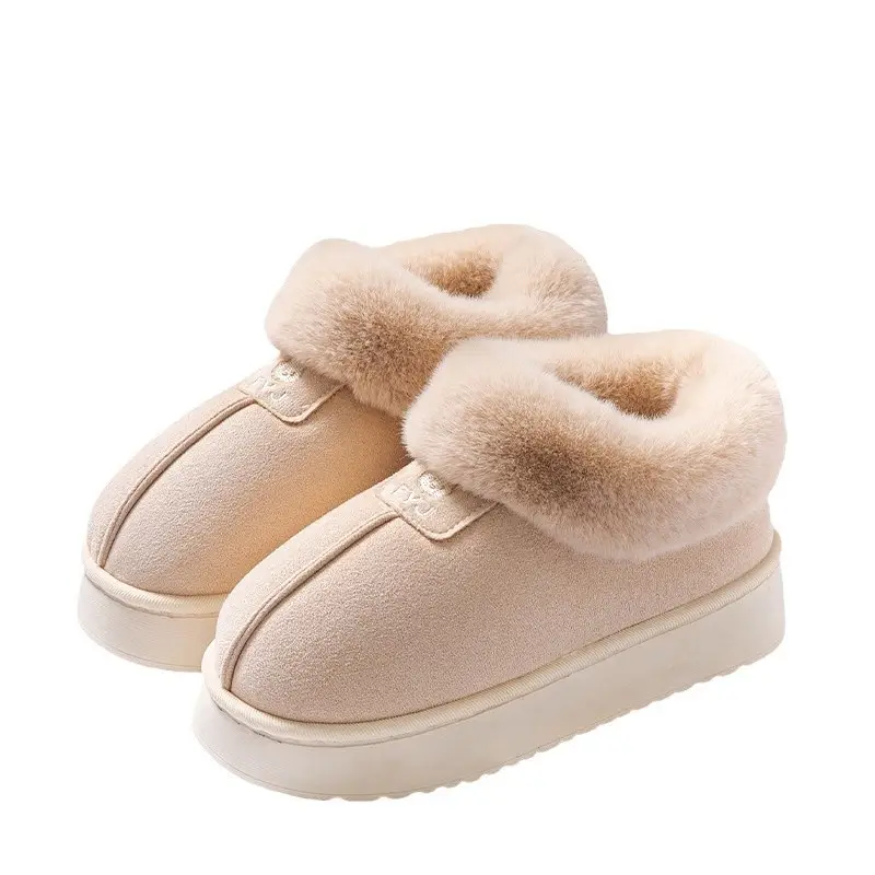 New Cotton Slippers for Women in Winter, All-Inclusive Cotton Shoes, Fleece-Lined, Thickeneded, Warm Furry Slippers, Snow Boots - Image 11
