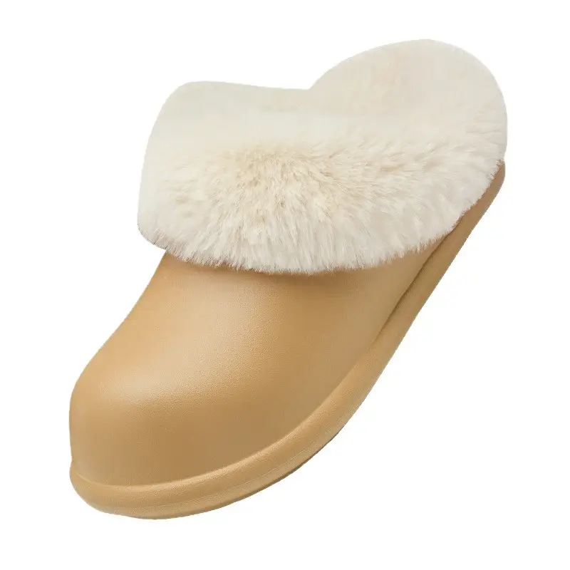 Women Waterproof Cotton Slippers Autumn Winter Warm Thick-Soled - Image 8