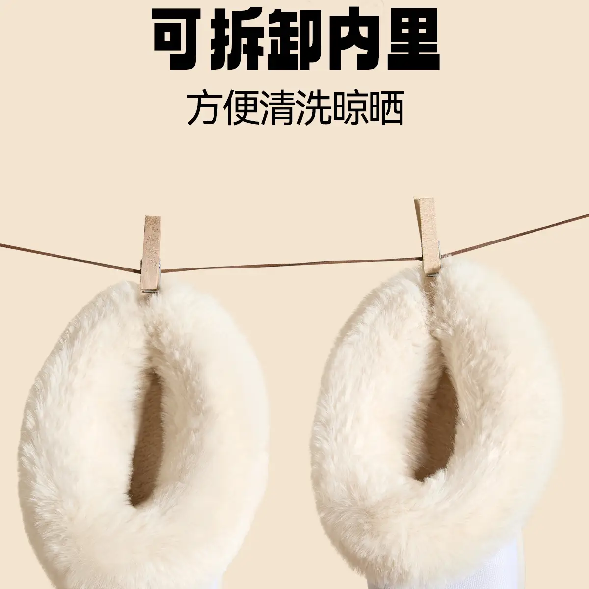 Women Waterproof Cotton Slippers Autumn Winter Warm Thick-Soled — feature 13