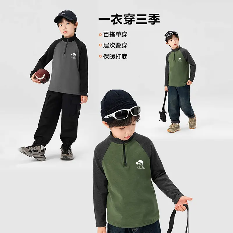 Kids New York Yankees Half Turtleneck Sweatshirt Grey Black - Image 30