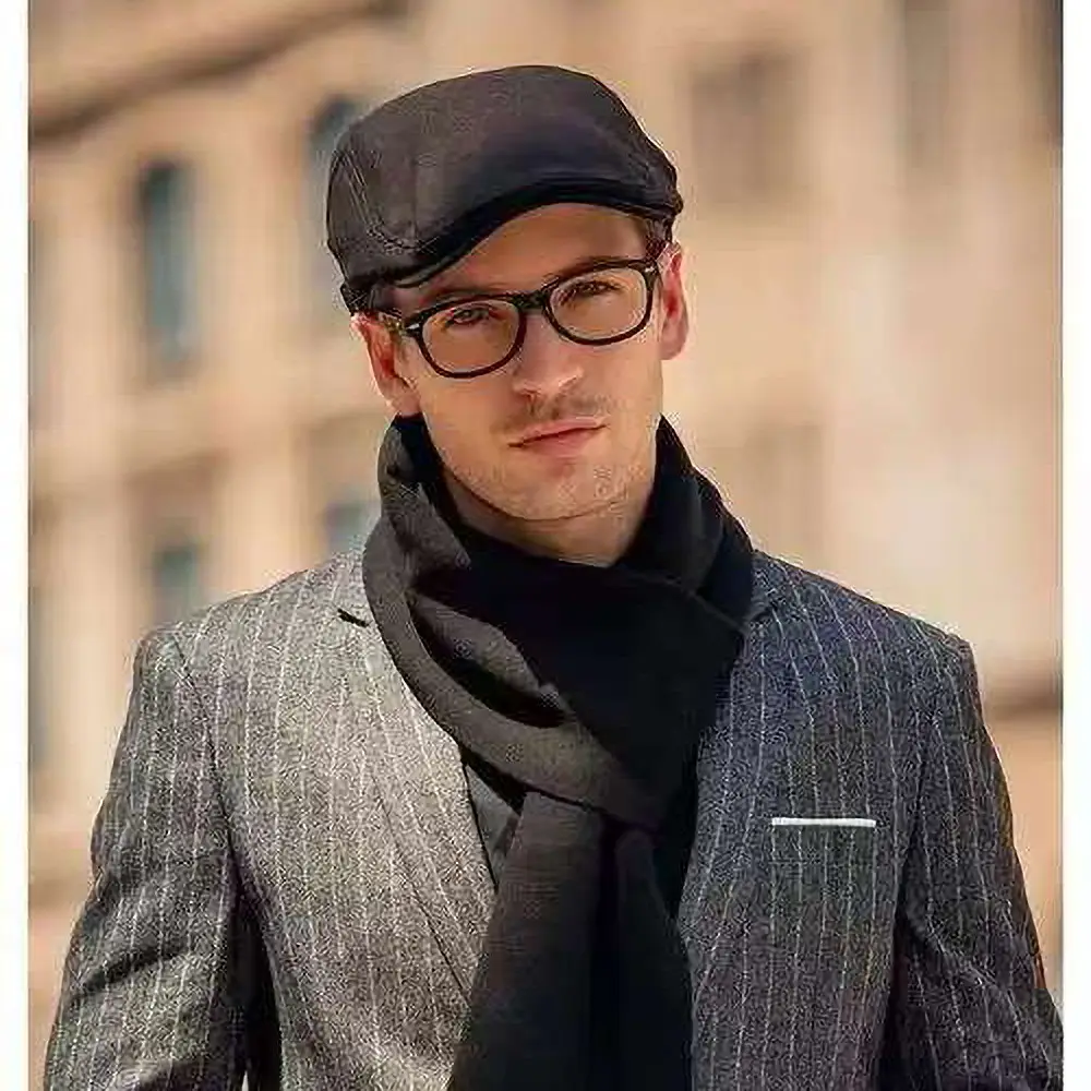 White British Unisex Newsboy Cap Adjustable Cotton Forward Cap Flat Cap — feature 2