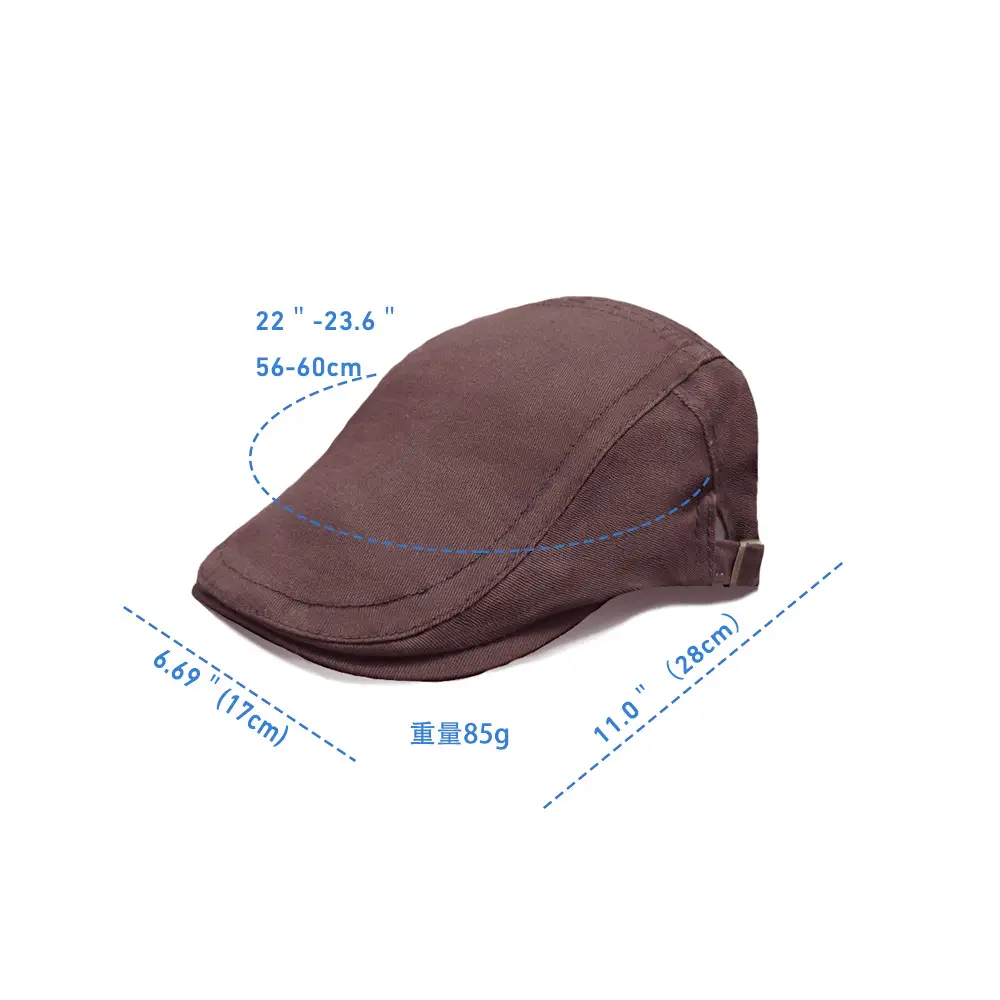 White British Unisex Newsboy Cap Adjustable Cotton Forward Cap Flat Cap — feature 3