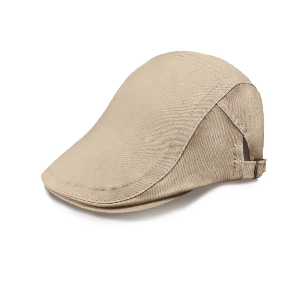 White British Unisex Newsboy Cap Adjustable Cotton Forward Cap Flat Cap - Image 3