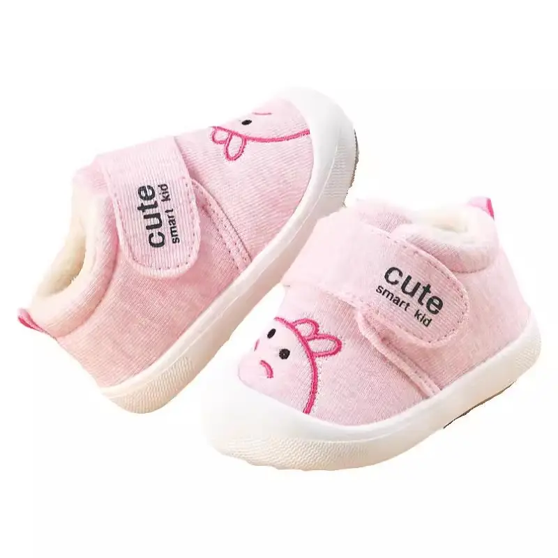 Jingqi Toddler Shoes Fleece Lined 2025 Winter Blue