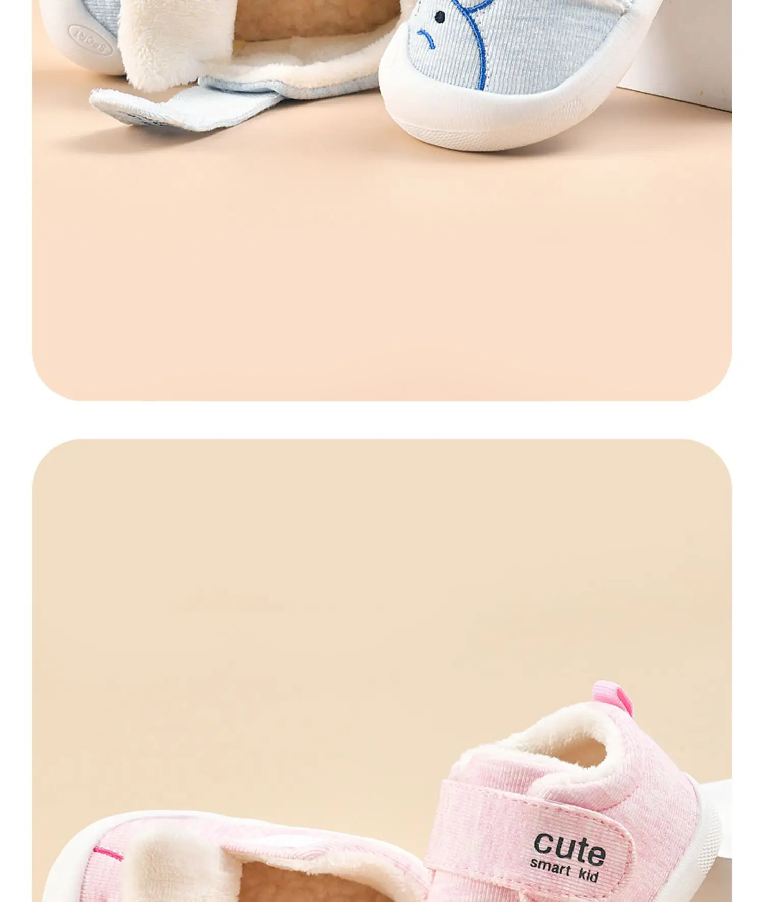 Jingqi Toddler Shoes Fleece Lined 2025 Winter Blue — feature 23
