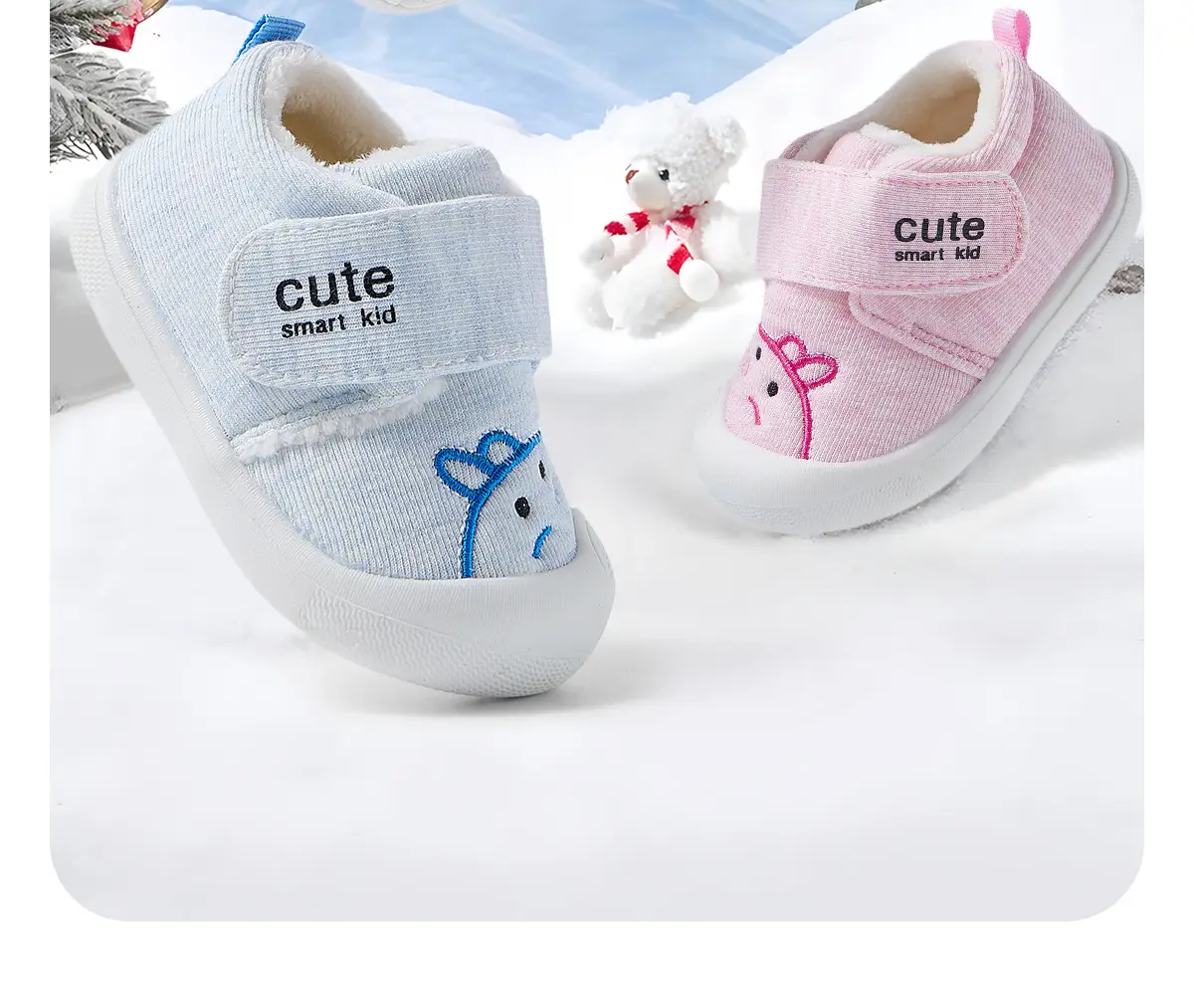 Jingqi Toddler Shoes Fleece Lined 2025 Winter Blue — feature 4