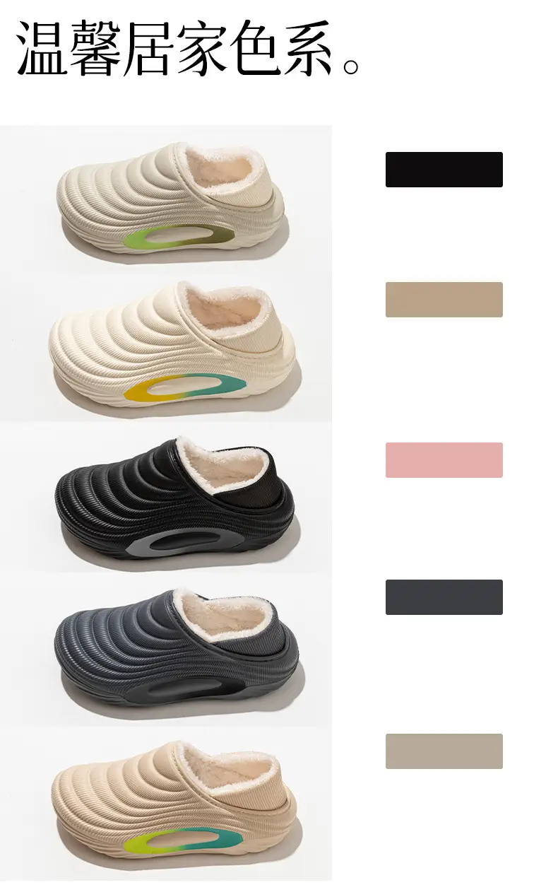 New Style Closed-Toe Waterproof Cotton Slippers with a Stepping-On-Clouds Feel, 2025 Home Cotton Shoes for Men and Women, Winter Warm Non-Slip Couple Cotton Slippers — feature 8