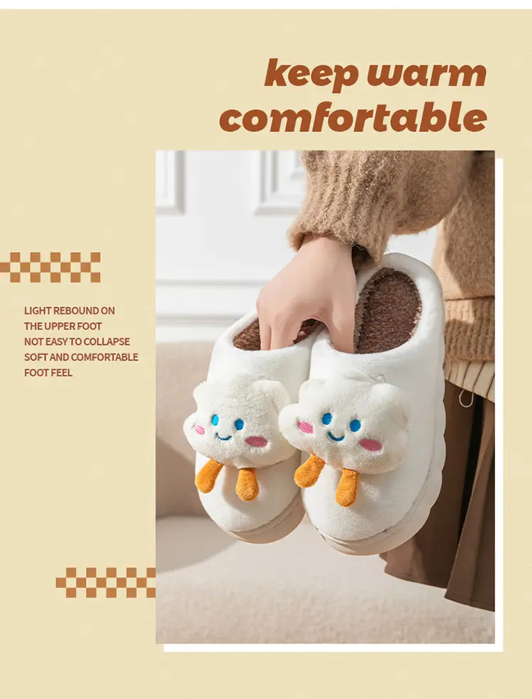 Cute Cloud Slippers for Women Purple Warm Winter — feature 10