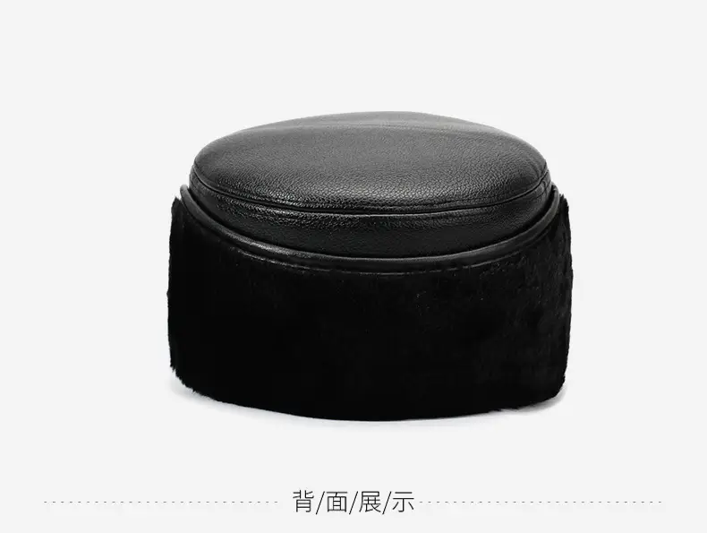 Men Winter Warm Flat Cap with Fur Trim — feature 10