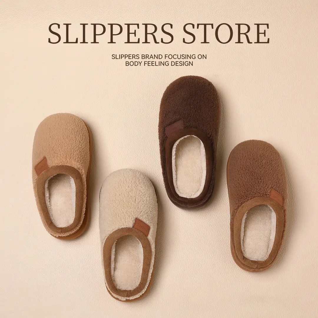 Autumn and Winter Cotton Slippers for Women and Couples, Indoor Home Use, Non-Slip, Thick-Soled, Warm, Postpartum, Plush, Men's - Image 8