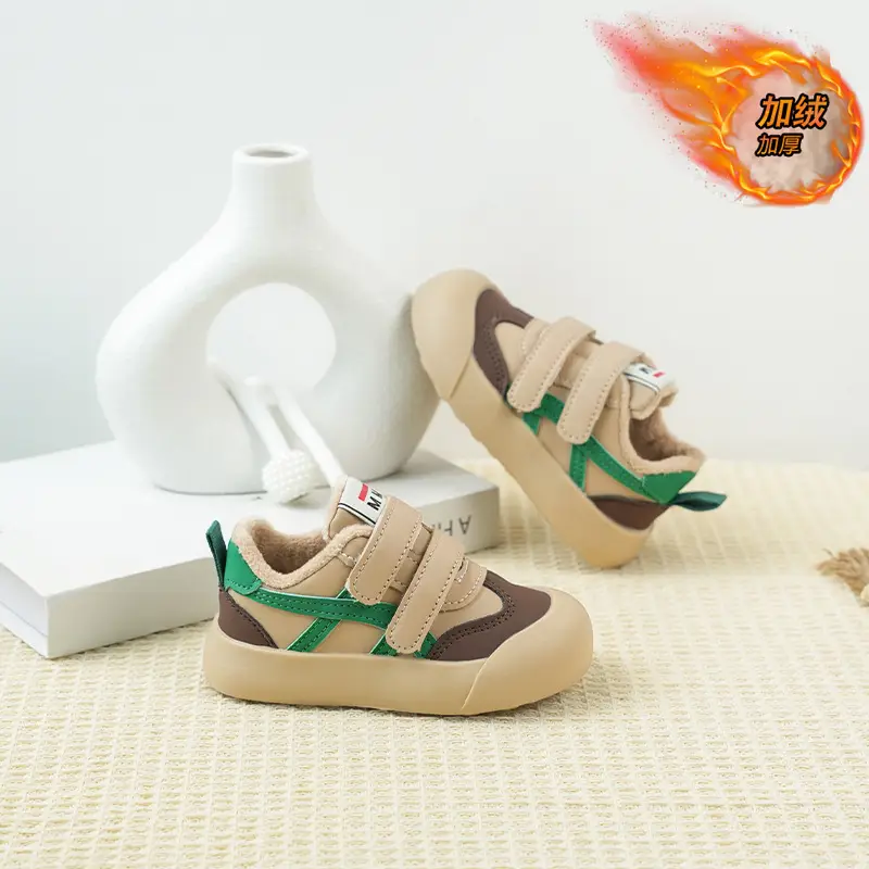 Winter Fleece Lined Kids Shoes for 1-3 Year Olds - Image 2