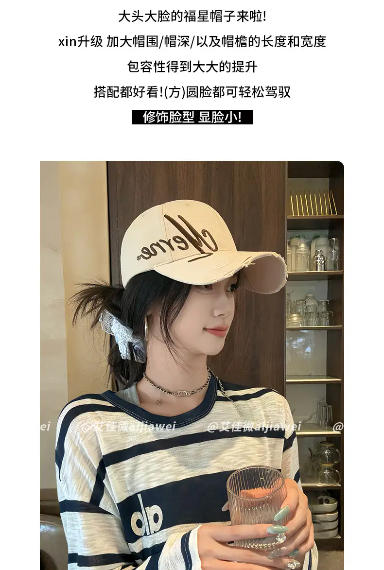 2025 Women Baseball Cap with Wide Brim & Sun Protection — feature 2